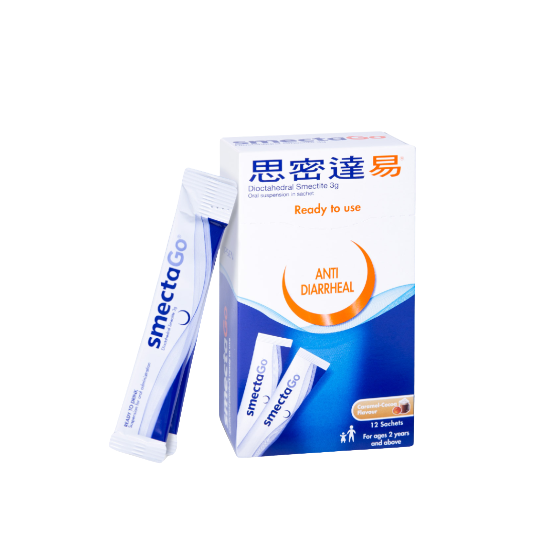 SmectaGo (Dioctahedral Smectite) 3g Sachet 思密達易 (HK-67295) (1盒12包)